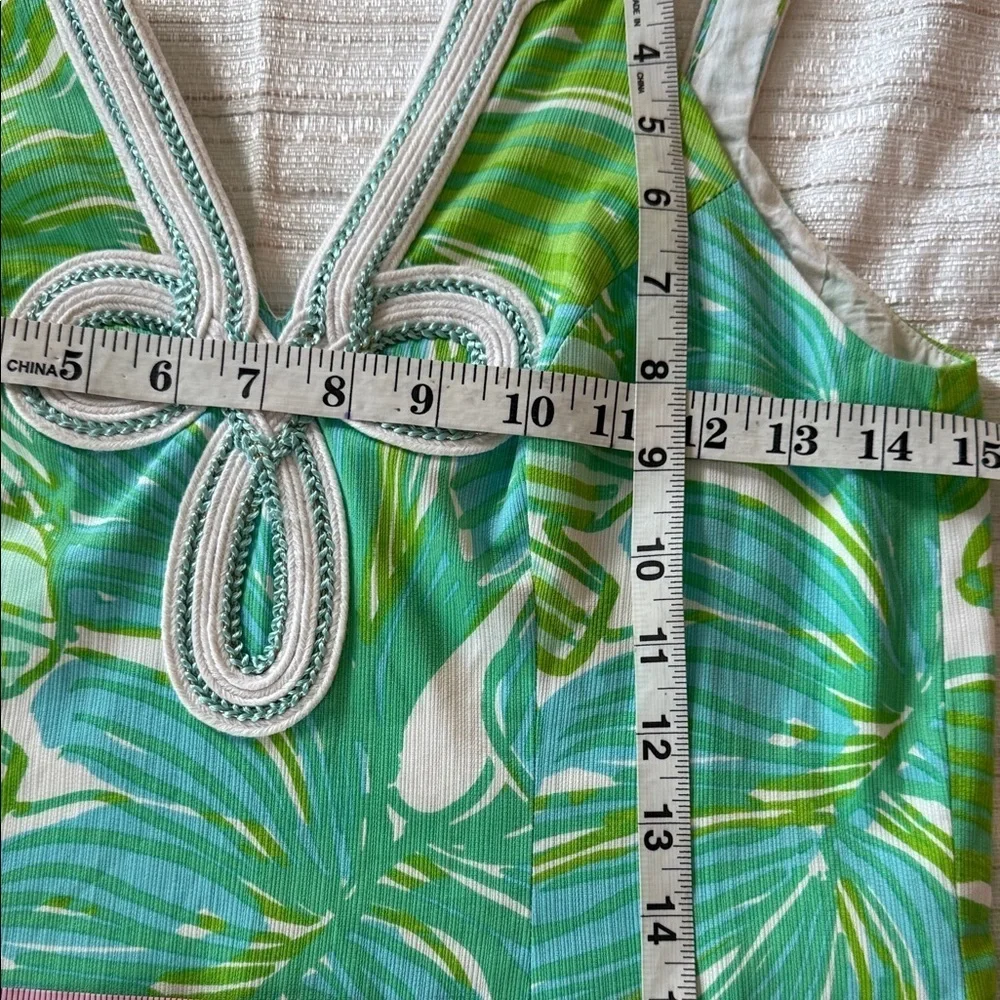 Lilly Pulitzer Tessa Shift Dress Size 00 in Green Sheen Fronds Place